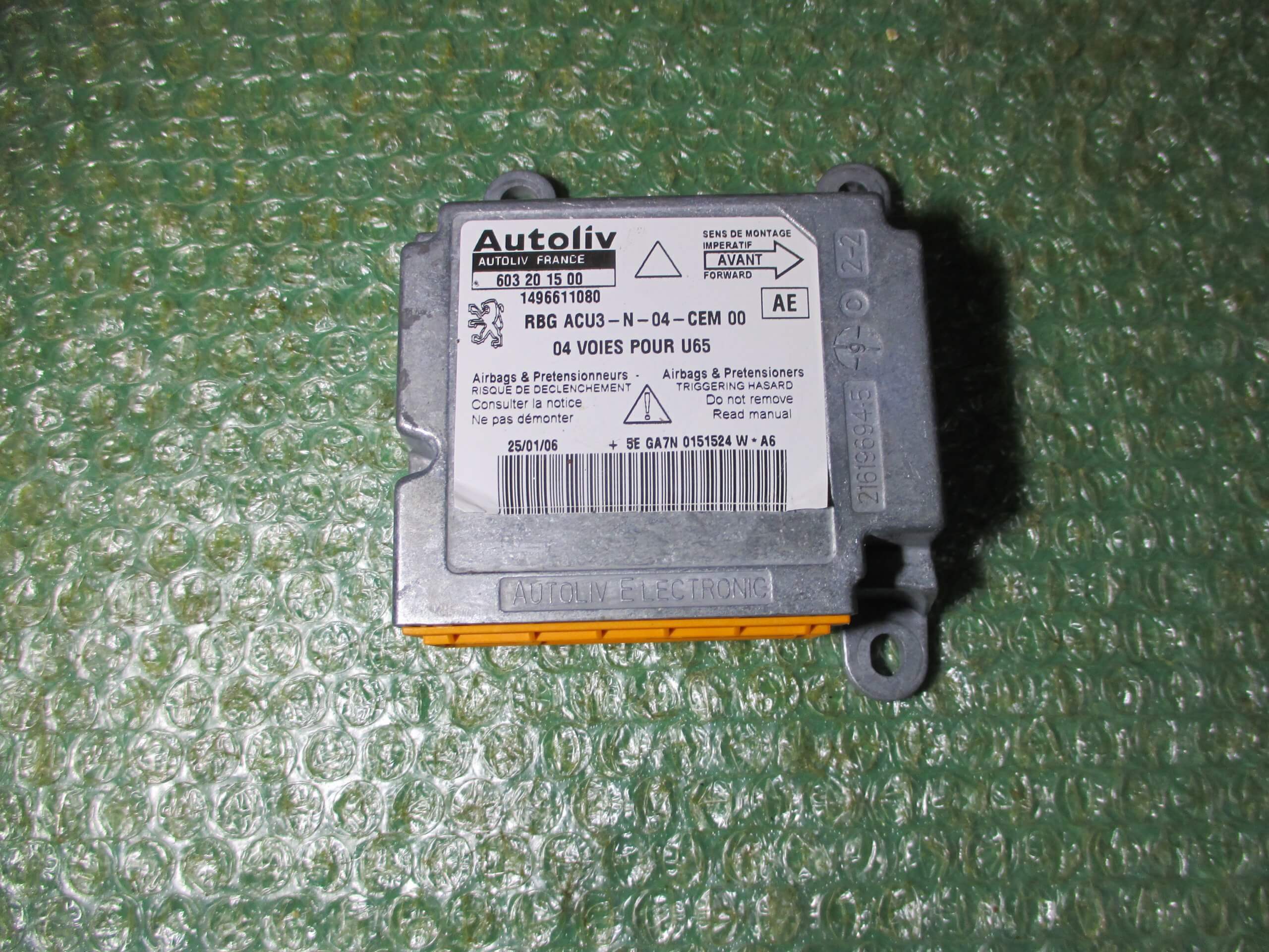 CENTRALITA DE AIRBAG 1496611080 CITROEN JUMPY - PEUGEOT EXPERT - FIAT SCUDO (1995-2006)