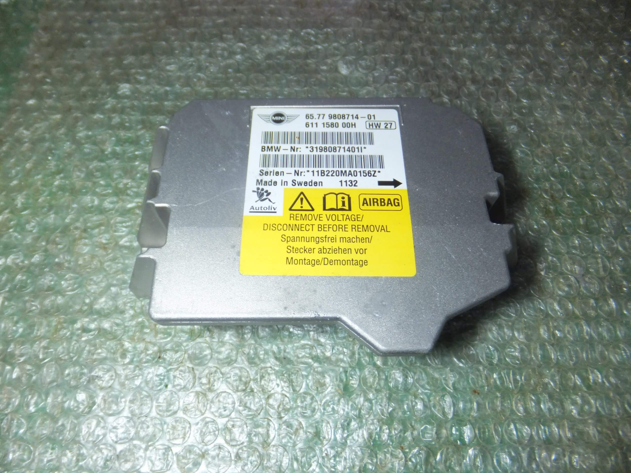 CENTRALITA DE AIRBAG 65.77-9808714-01 - AUTOLIV 611158000H MINI COUNTRYMAN (R60) - MINI COOPER S (R56) (2010-2016)