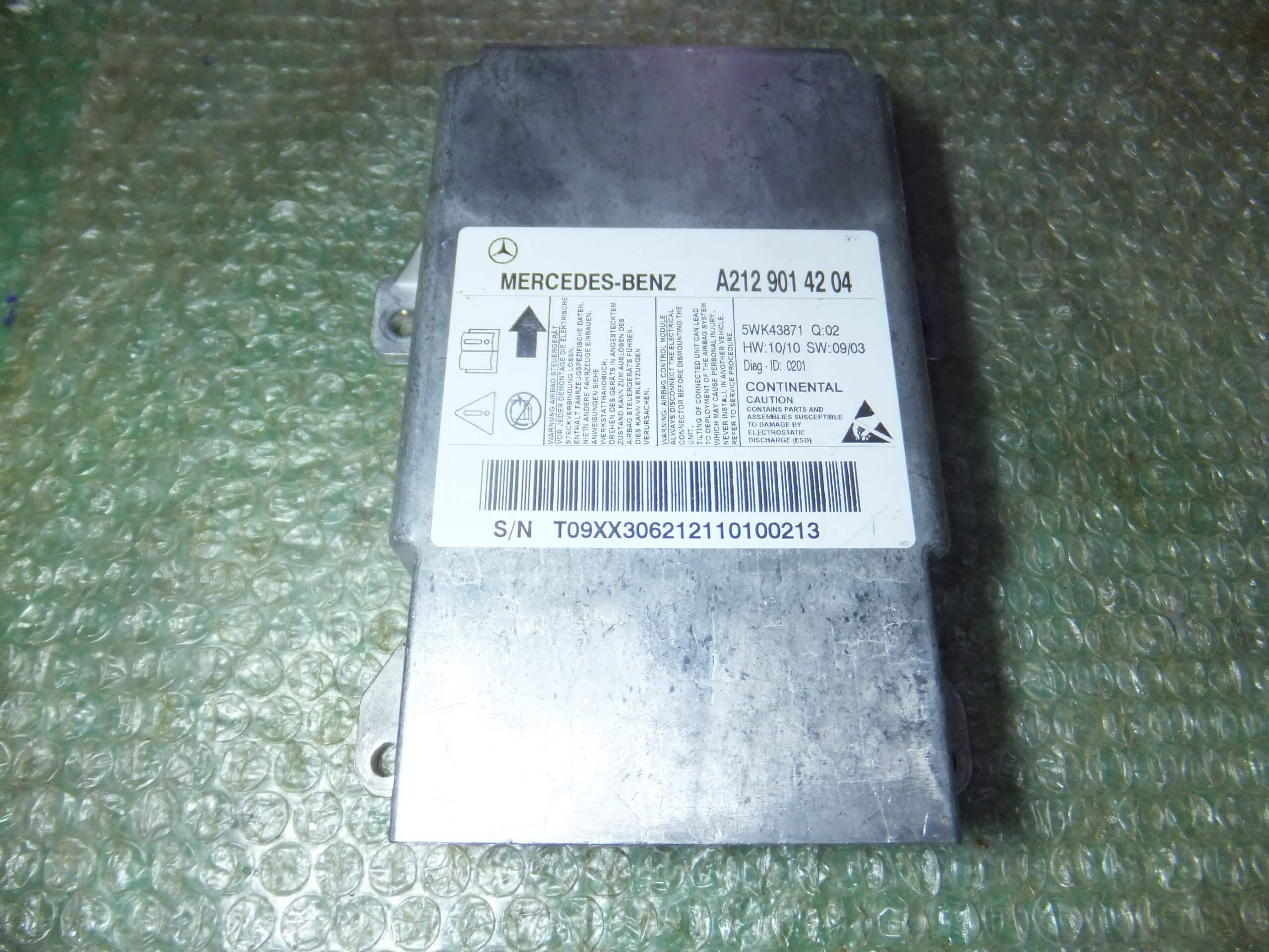 CENTRALITA DE AIRBAG A2129014204 MERCEDES BENZ CLASE E (W212) (2010-2016)