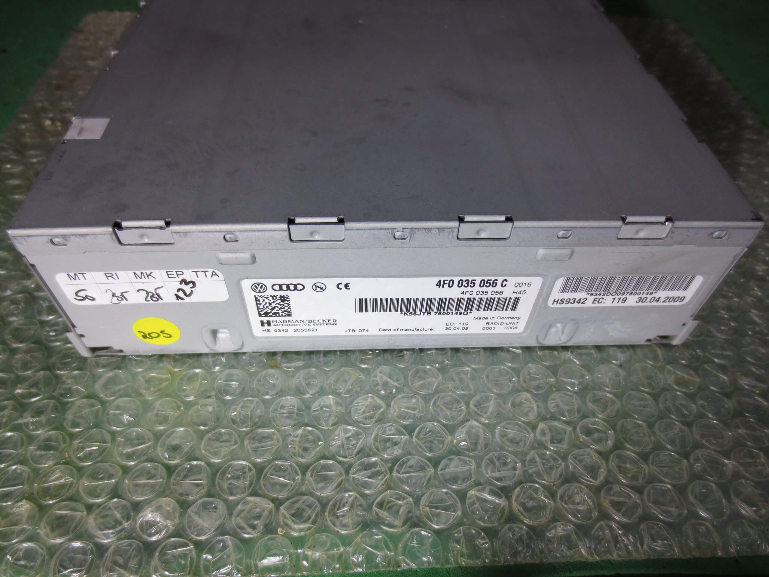 MODULO SINTONIZADOR DE RADIO + NAVEGADOR 4F0035056C AUDI Q5 (8R) - AUDI Q7 (4L) - AUDI A4 (B8) - AUDI A5 (8T) - AUDI A6 (C6) (2005-2015)