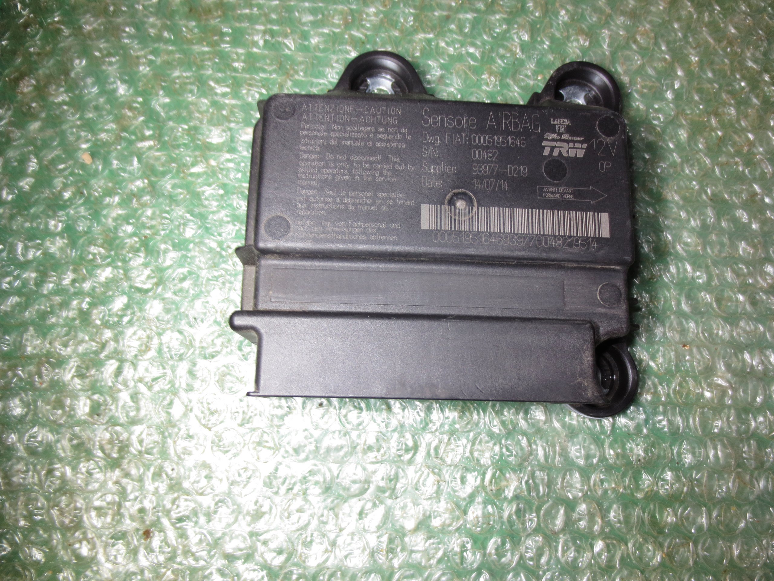 CENTRALITA DE AIRBAG 51951646 FIAT PANDA (2012-2024)