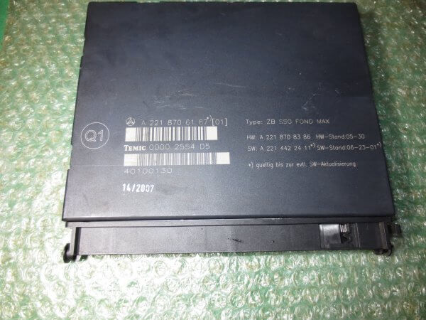 MODULO DE CONTROL DE ASIENTOS TRASEROS ELECTRICOS A2218706187 MERCEDES BENZ CLASE S (W221) (2006-2013)