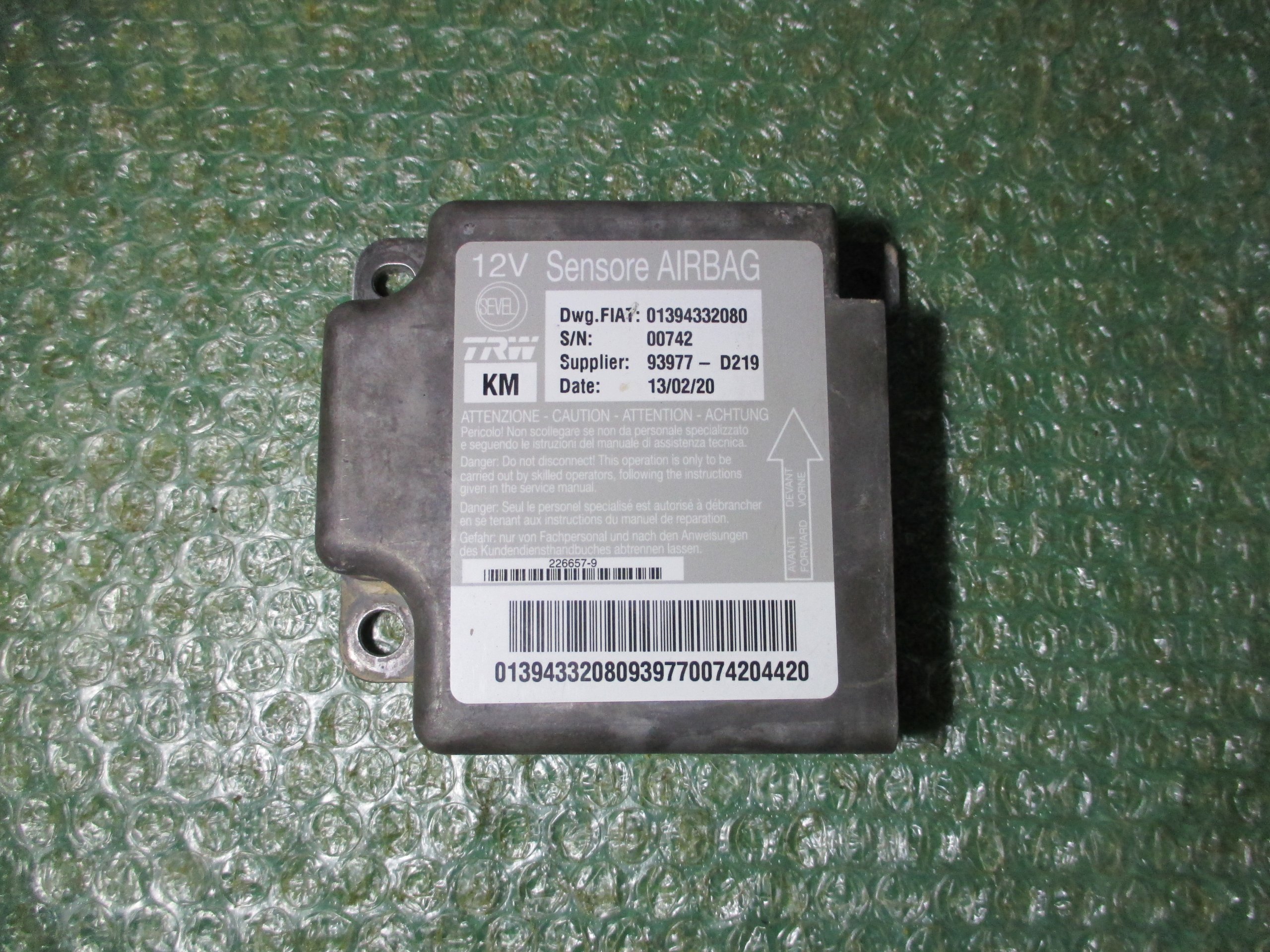 CENTRALITA DE AIRBAG 1394332080 CITROEN JUMPER - PEUGEOT BOXER - FIAT DUCATO (2014-2024)