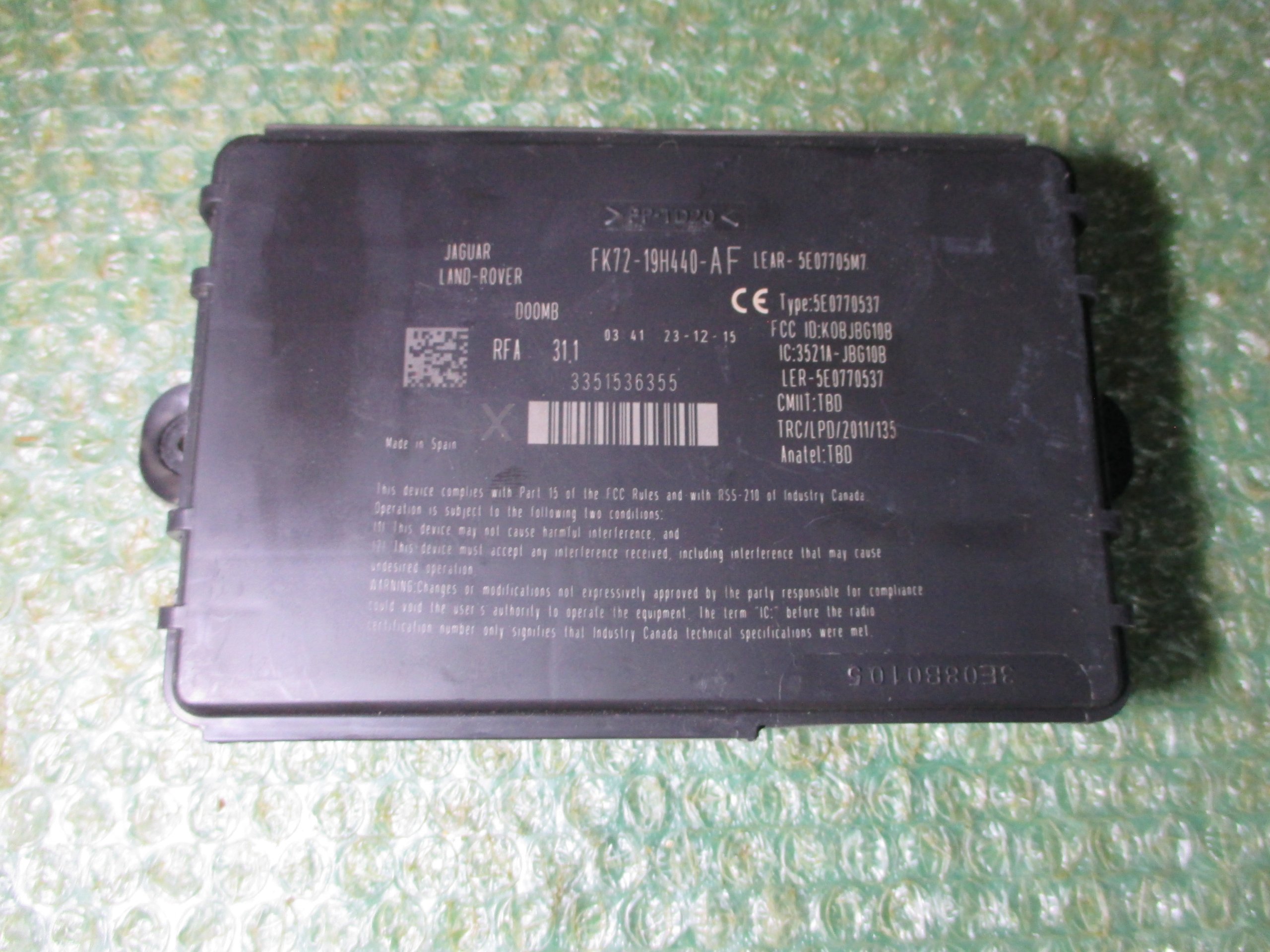 UNIDAD DE KEYLESS ENTRY FK72-19H440-AF LAND ROVER - JAGUAR - RANGE ROVER EVOQUE (2011-2025)